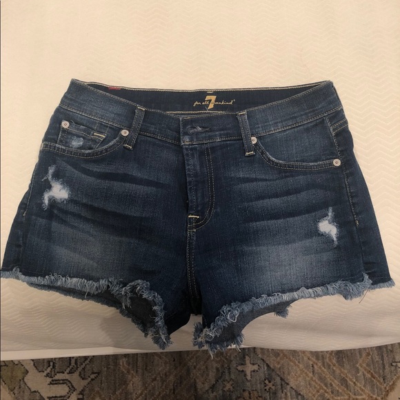 7 for All Mankind Denim Cutoff Shorts - Picture 1 of 3